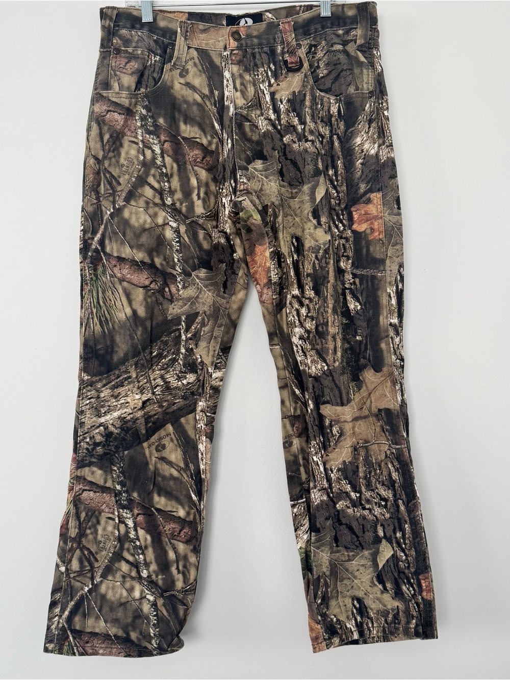 Mossy Oak Break Up Camo Hunting Pants 36x32 Cotton Outdoor Cabin Utility Cargo